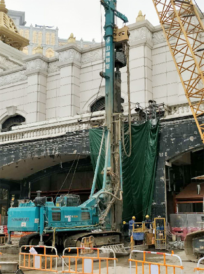 錘出一片新天地——SWDH100大直徑潛孔錘澳門施工實(shí)錄