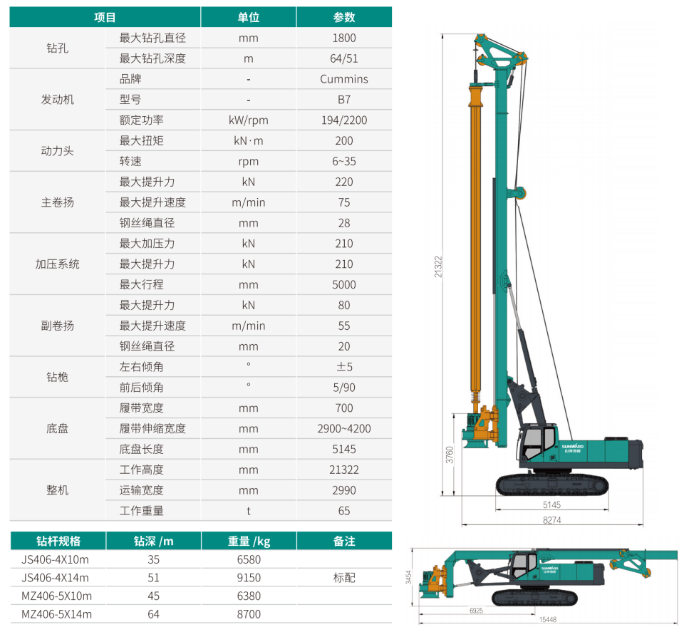 中型多功能旋挖鉆機