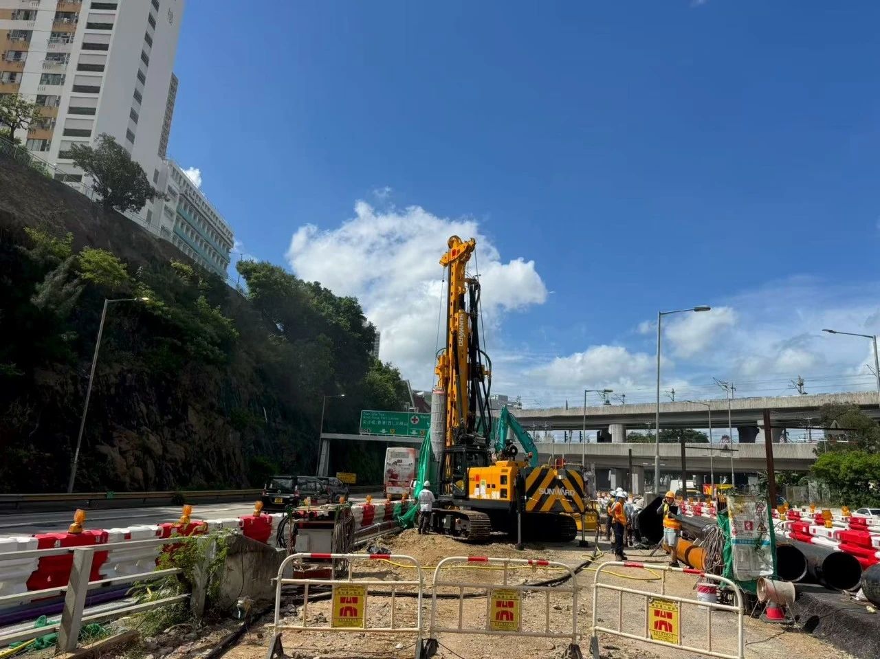 硬核首秀！山河智能SWDTH800大直徑潛孔錘鉆機進擊香港市場