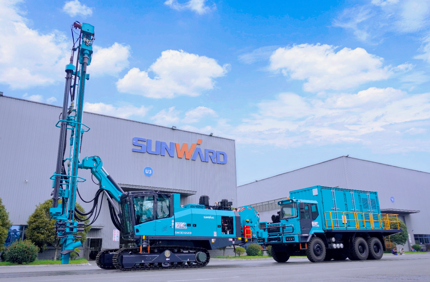 山河智能SWDE165EB電動潛孔鉆機重磅下線，開啟綠色鉆爆新時代
